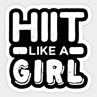 Hiit Like A Girl l Tabata Fitness Workout Gym graphic Sticker